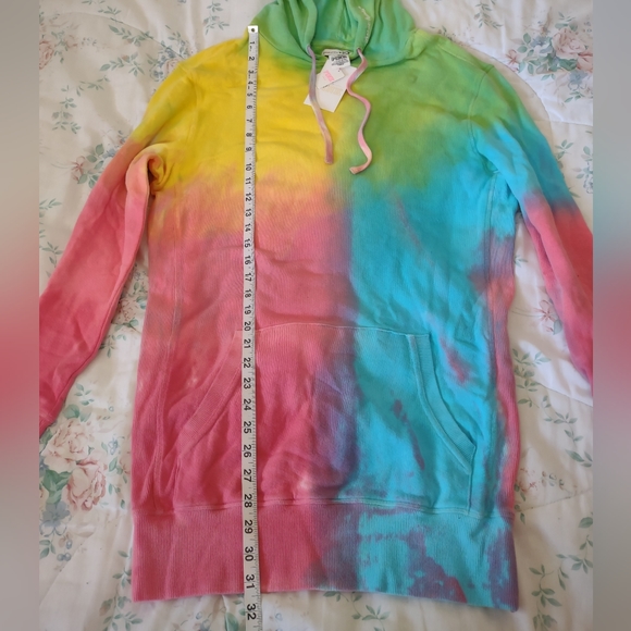 NWT VS PINK X Spiritual Gangster Tie Dye Hoodie Dress - Picture 7 of 13